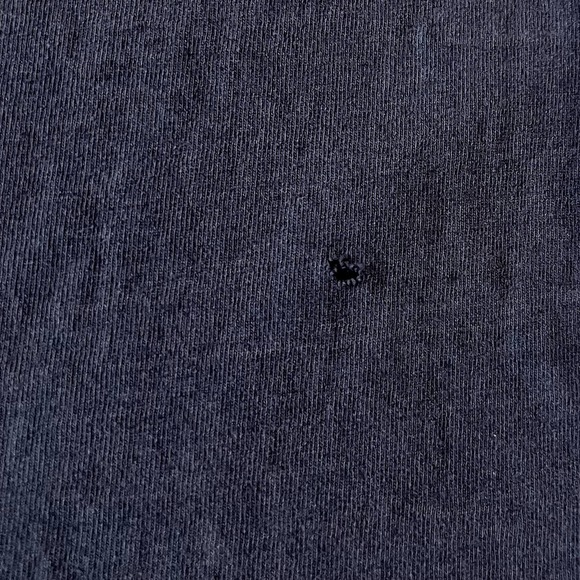 Vtg Y2k Nike Mini Swoosh Essential Shirt Navy Blue Faded Thrashed Silver Tag XL - Picture 12 of 14